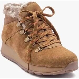 BareTraps Grazi Women's 10M Brown Suede Lace Up Memory Foam Ankle‎ Boot NWT